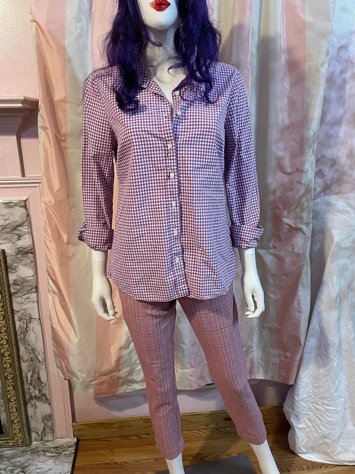 Purple Check JCrew Shirt