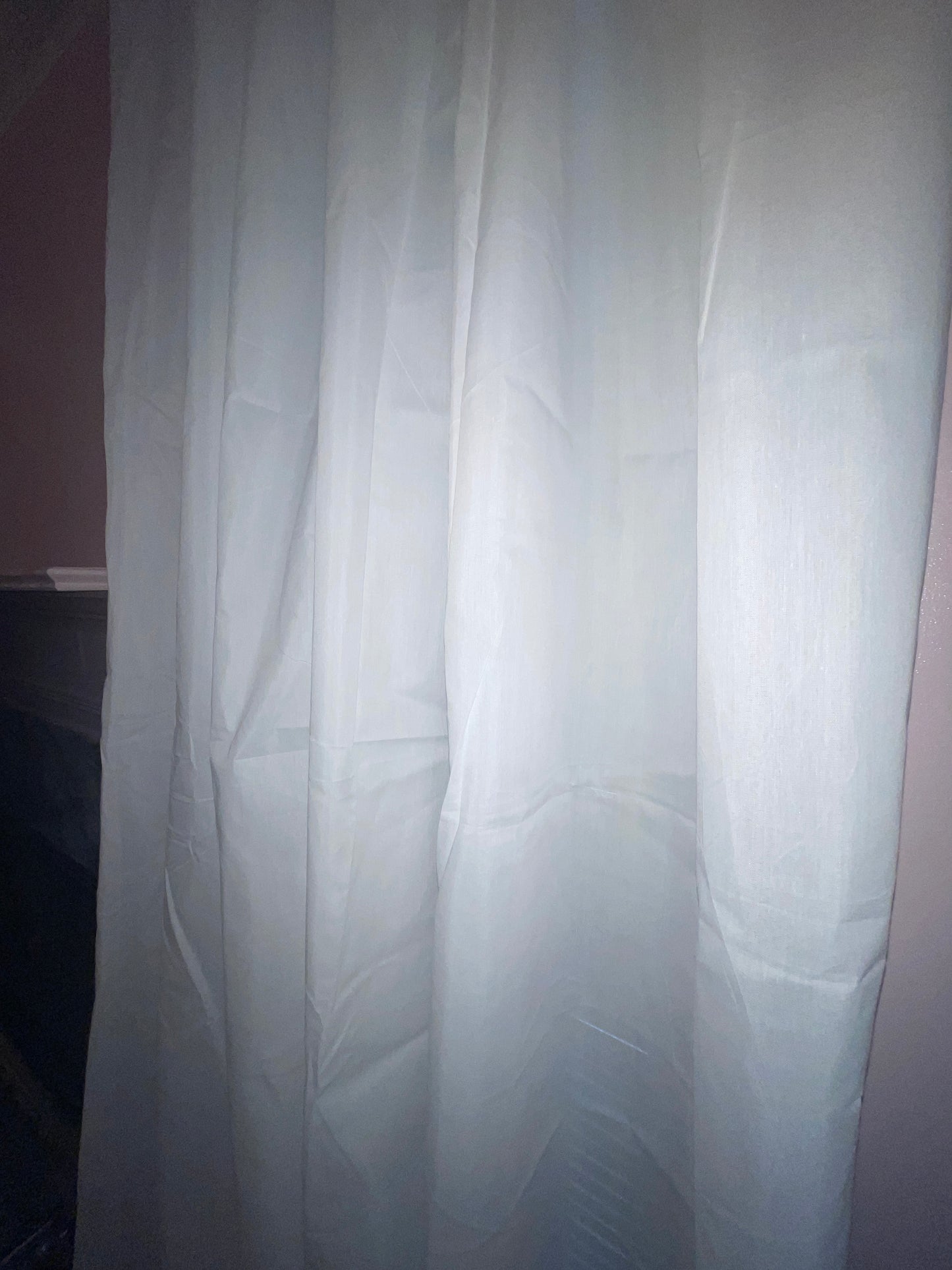FABRIC RENTAL WHITE CLASSIC SEMI SHEER COTTON BLEND MEDIUM WEIGHT FABRIC PIECE