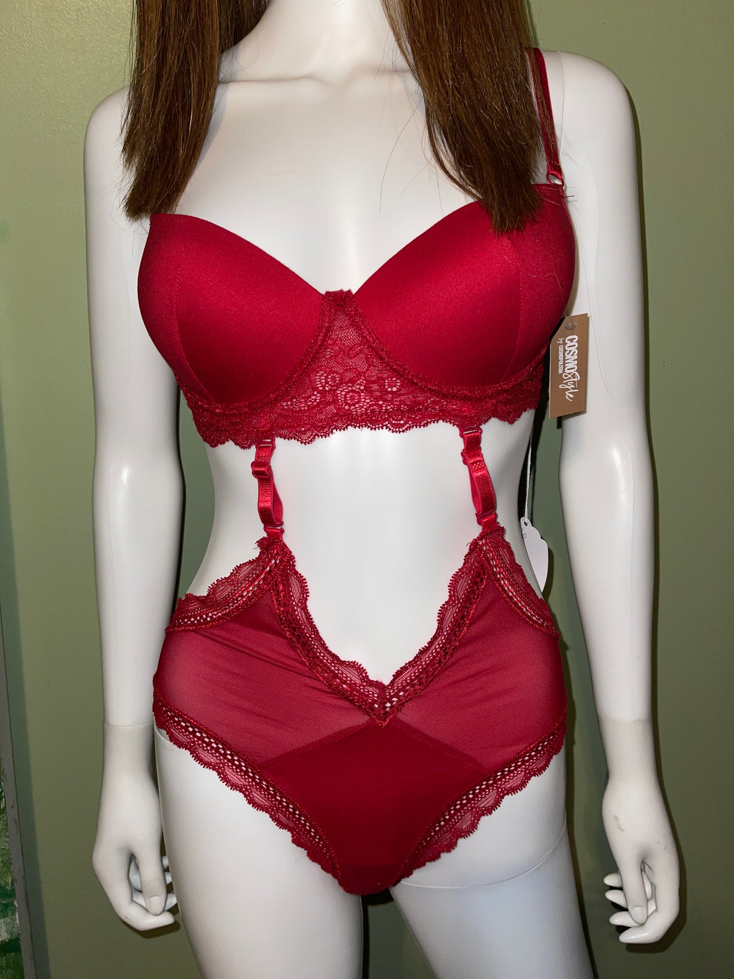 BUY NOW - RED LACE LINGERIE FRENCH CUTOUT GARTER