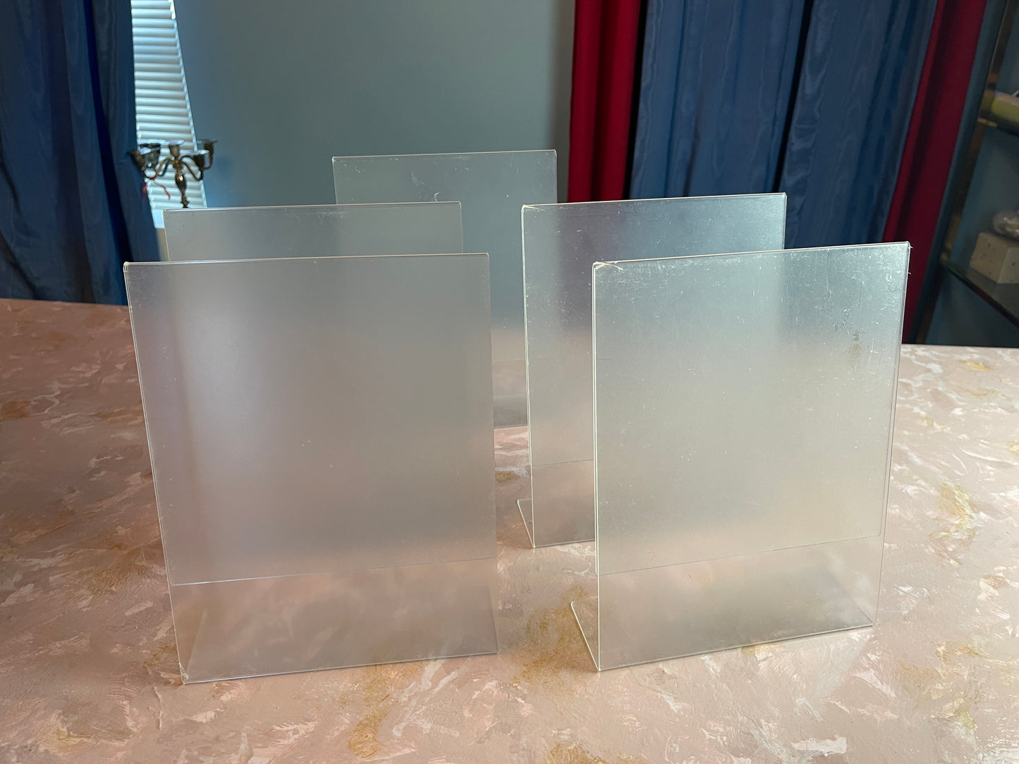 RENTAL SIGN HOLDERS ACRYLIC CLEAR STANDING TABLETOP