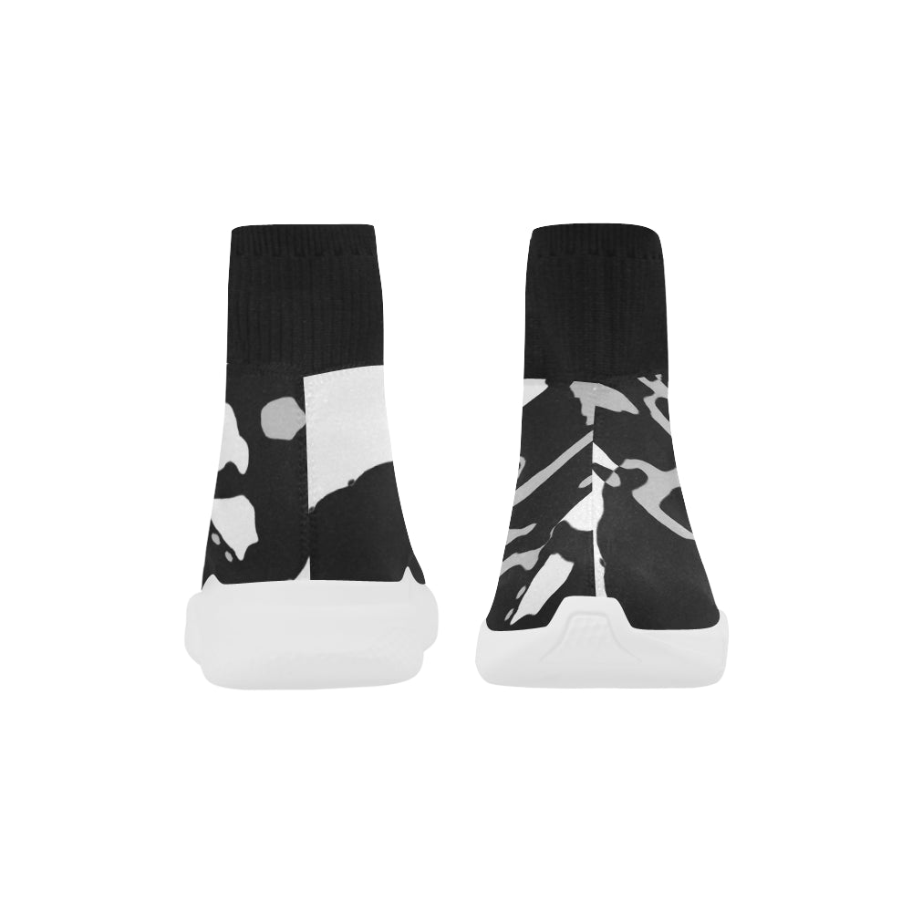 37 IMG_3805 Unicorn Stretch Sock Women's Shoes/Large Size (Model 039) e-joyer