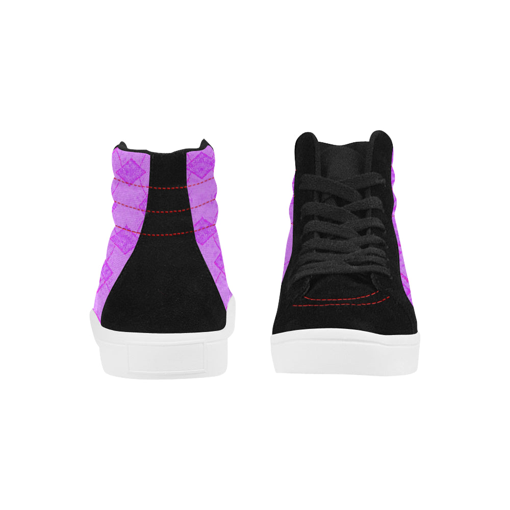 red pink purple exes crop 2.66 mb Capricorn High Top Casual Shoes for Women (Model 037) e-joyer