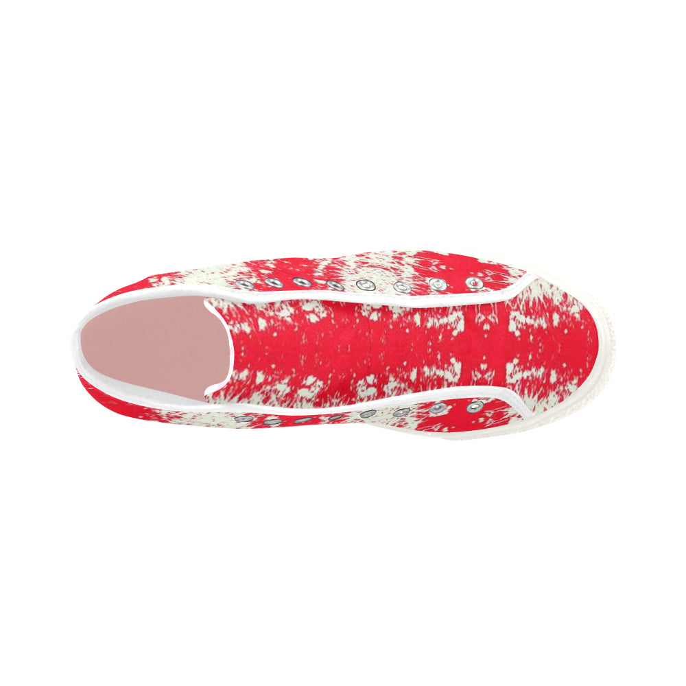 Fabric53 jungle red white stripe 2.7 mb Vancouver H Women's Canvas Shoes (1013-1) e-joyer