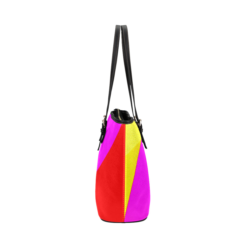Abstract Jane Leather Tote Bag e-joyer