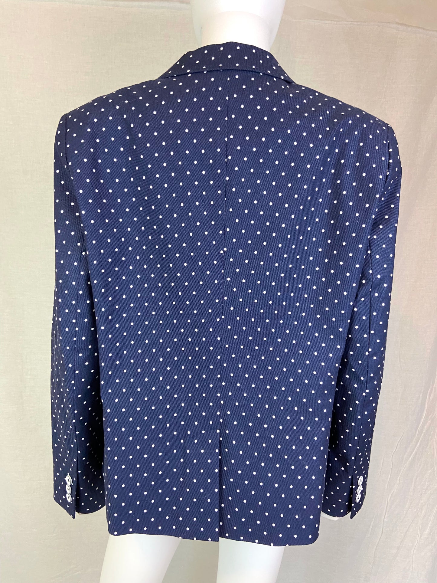 NEW TOMMY HILFIGER Navy Blue Polka Dot Blazer 16 ABBY ESSIE STUDIOS