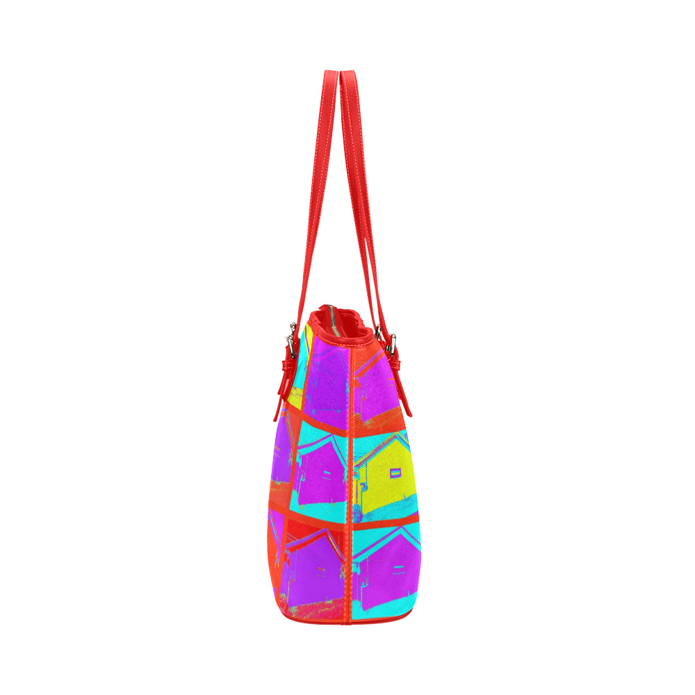 Ranch Houses Jane Leather Tote Bag /Small e-joyer