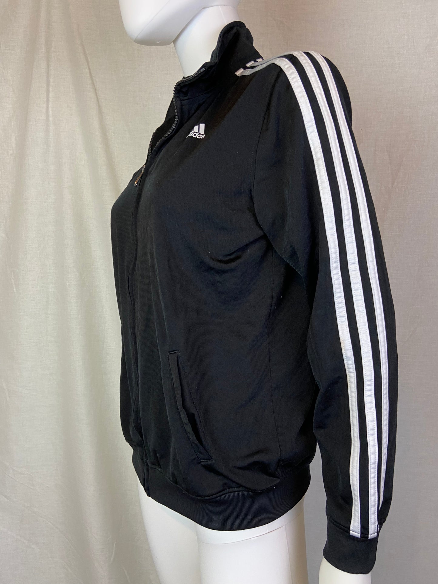 Adidas Black White Track Suit Jacket ABBY ESSIE STUDIOS