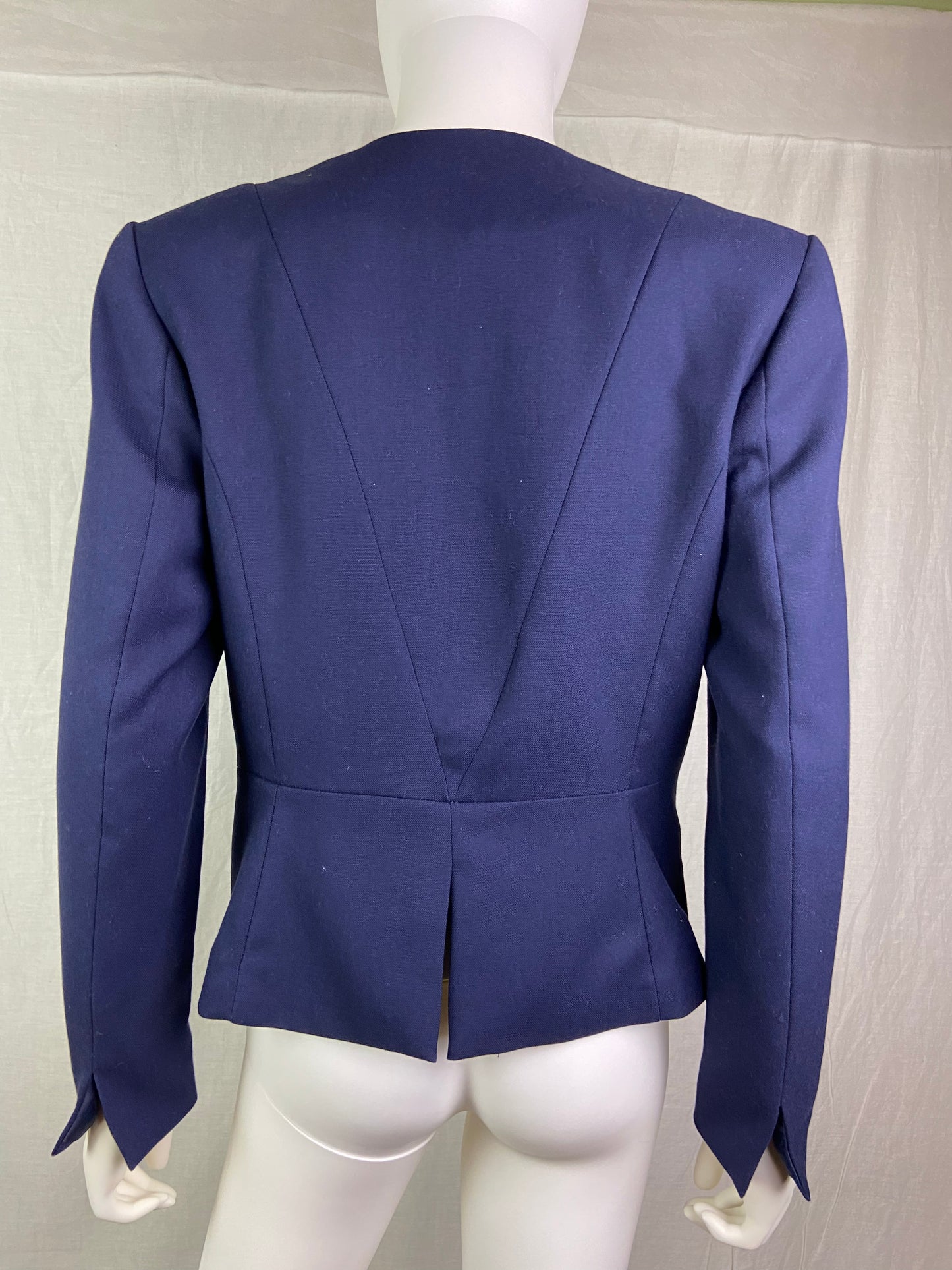 H&M Navy Blue Career Blazer Jacket ABBY ESSIE STUDIOS