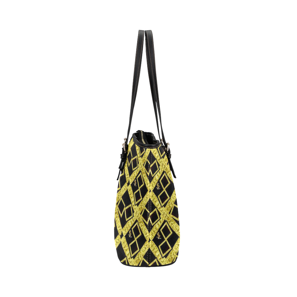 SL Gold Logissimo Jane Leather Tote Bag e-joyer