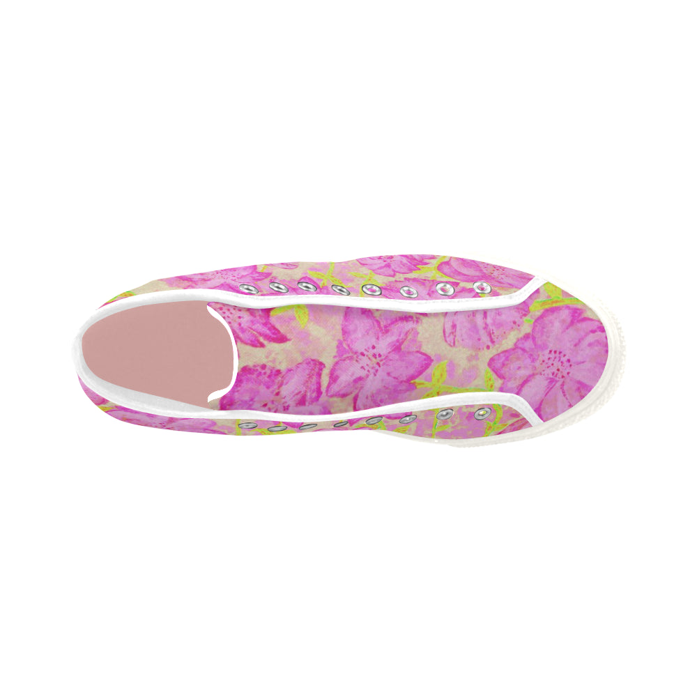 pink fireworks collage 2 pink red green 4.81 mb Vancouver H Women's Canvas Shoes (1013-1) e-joyer