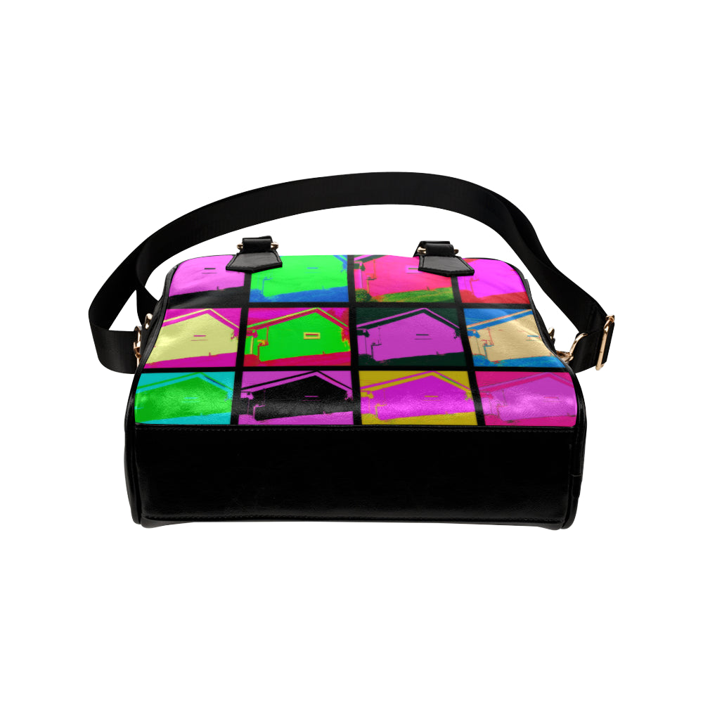 Ranch Houses Leather Satchel Bag e-joyer