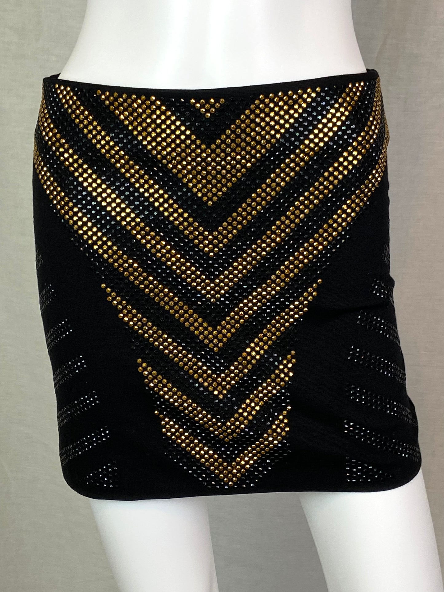 Ark & Co Studded Black Mini Skirt Small ABBY ESSIE STUDIOS