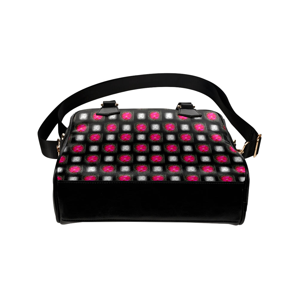 Bling Hearts Leather Satchel Bag e-joyer