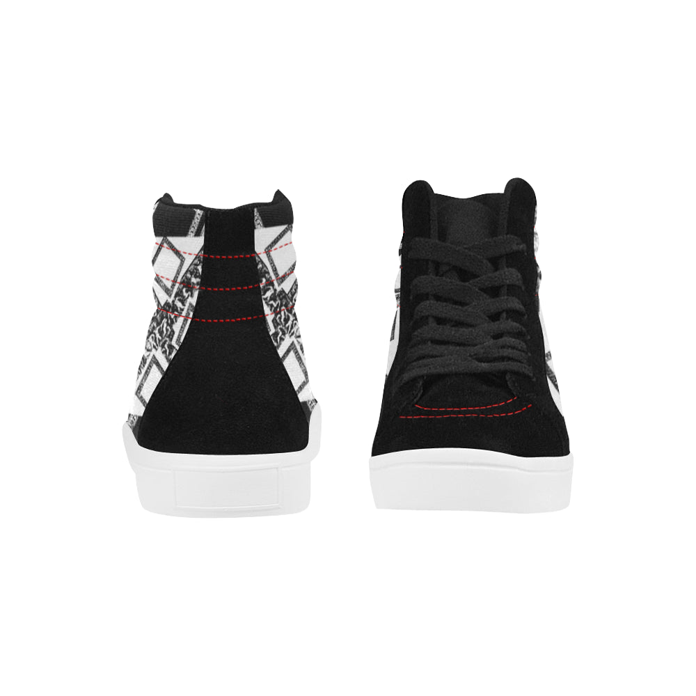 VIP Logo Suede Canvas High Top Sneakers e-joyer