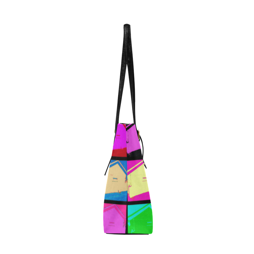 Ranch Houses Classic Leather Tote Bag e-joyer