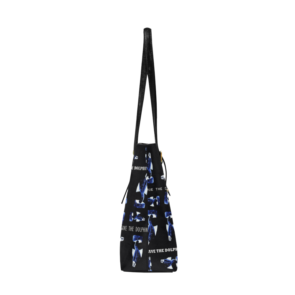 Save the Dolphins Classic Leather Tote Bag e-joyer
