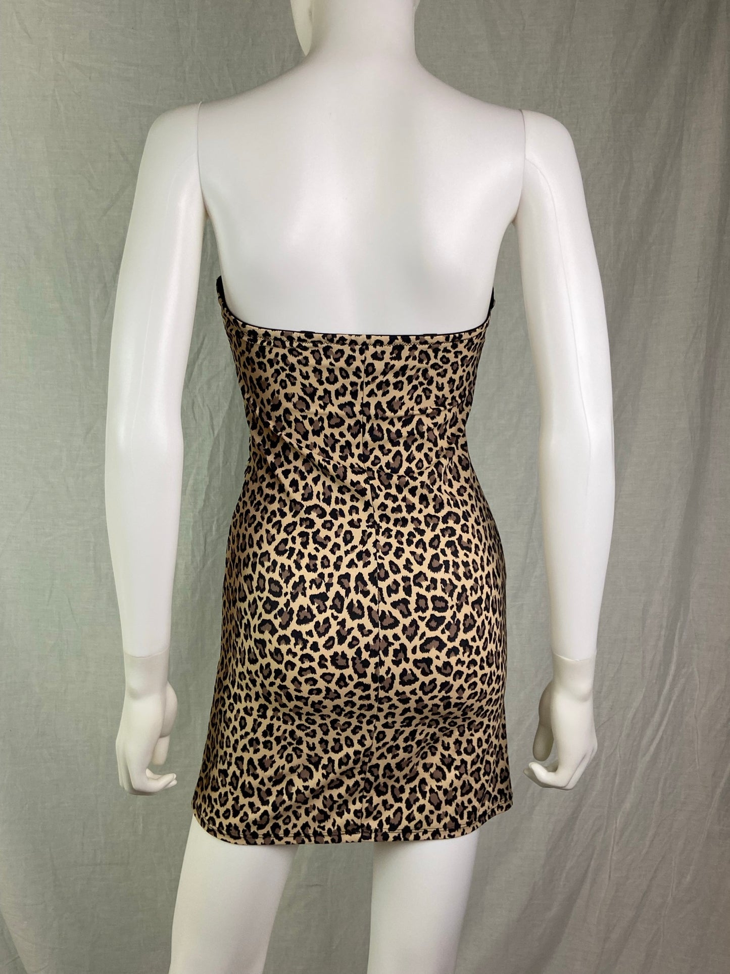 Body Slimmers Animal Print Leopard Slip Dress ABBY ESSIE STUDIOS