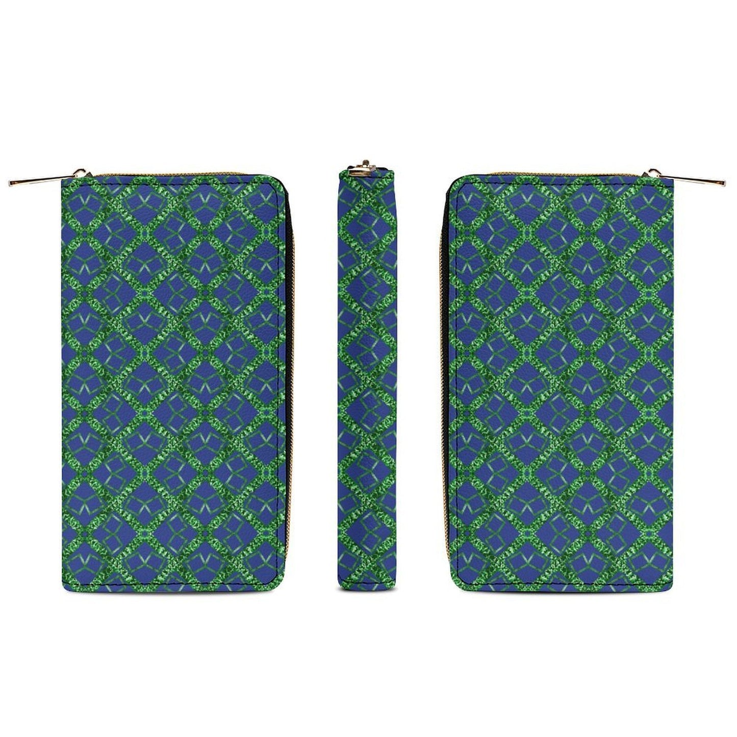 Leather Wallet with Zipper