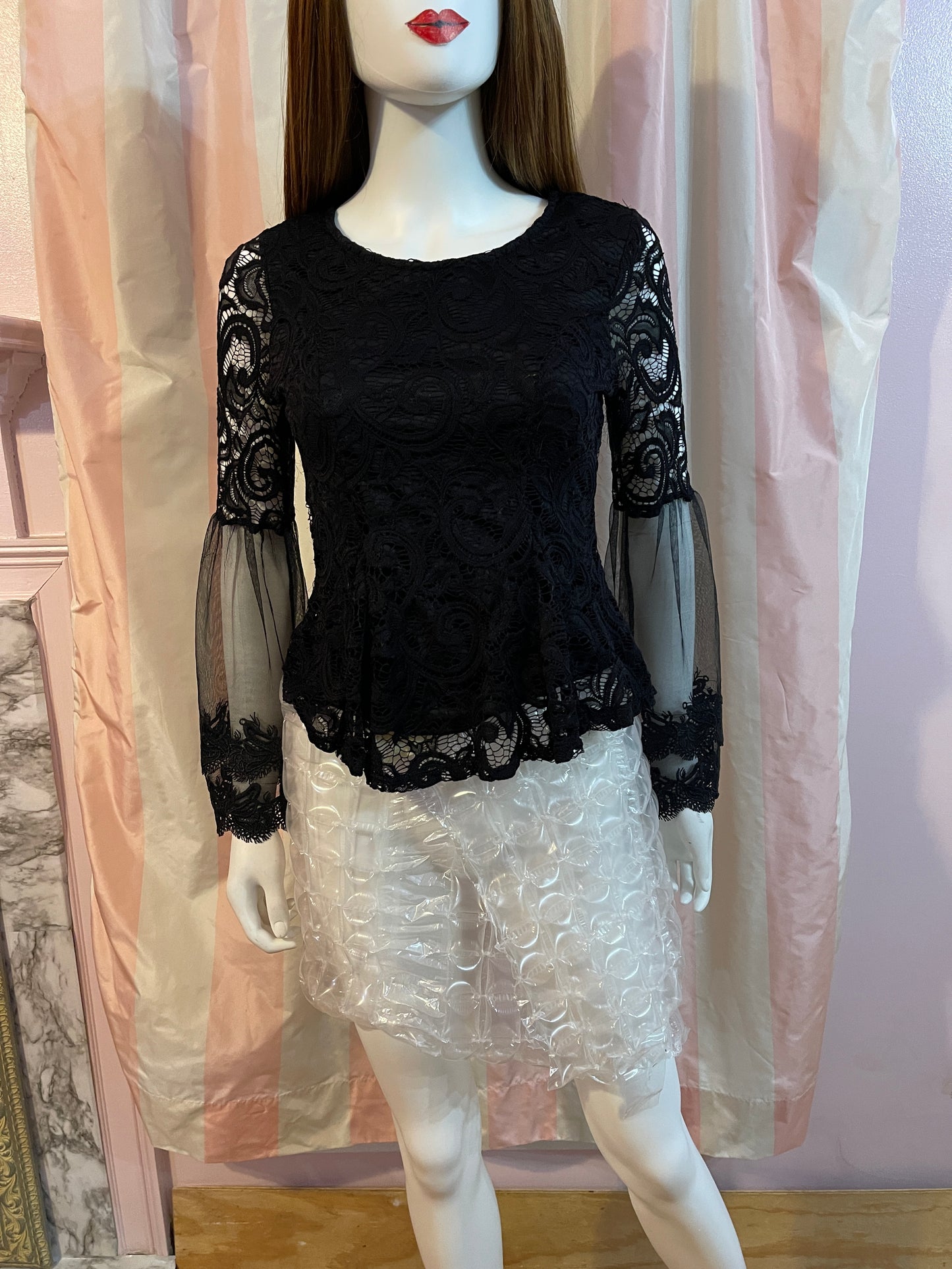 Black Lace Victorian Top & Bubble Skirt