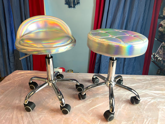 RENTAL FUTURISTIC RAINBOW ROLLING STOOLS