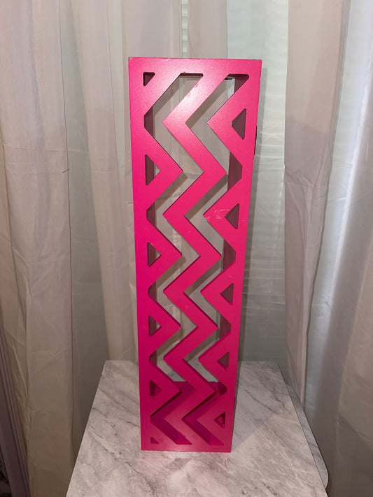 RENTAL HOT PINK MODERN ABSTRACT BOX CABINET