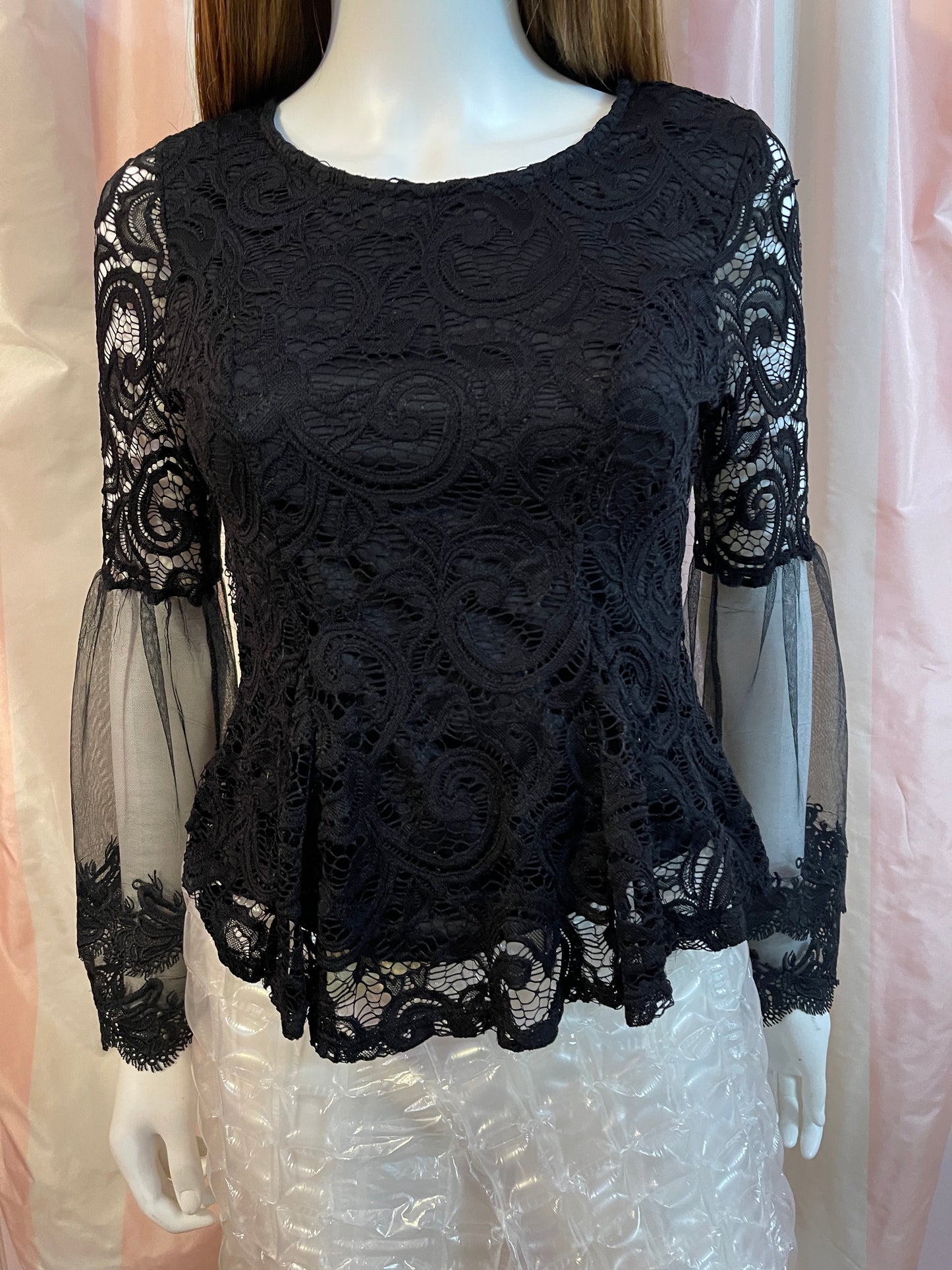 Black Lace Victorian Top & Bubble Skirt