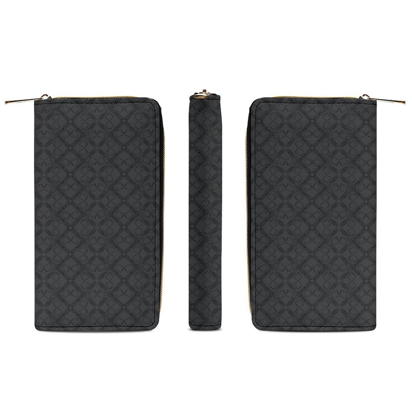 Leather Wallet with Zipper
