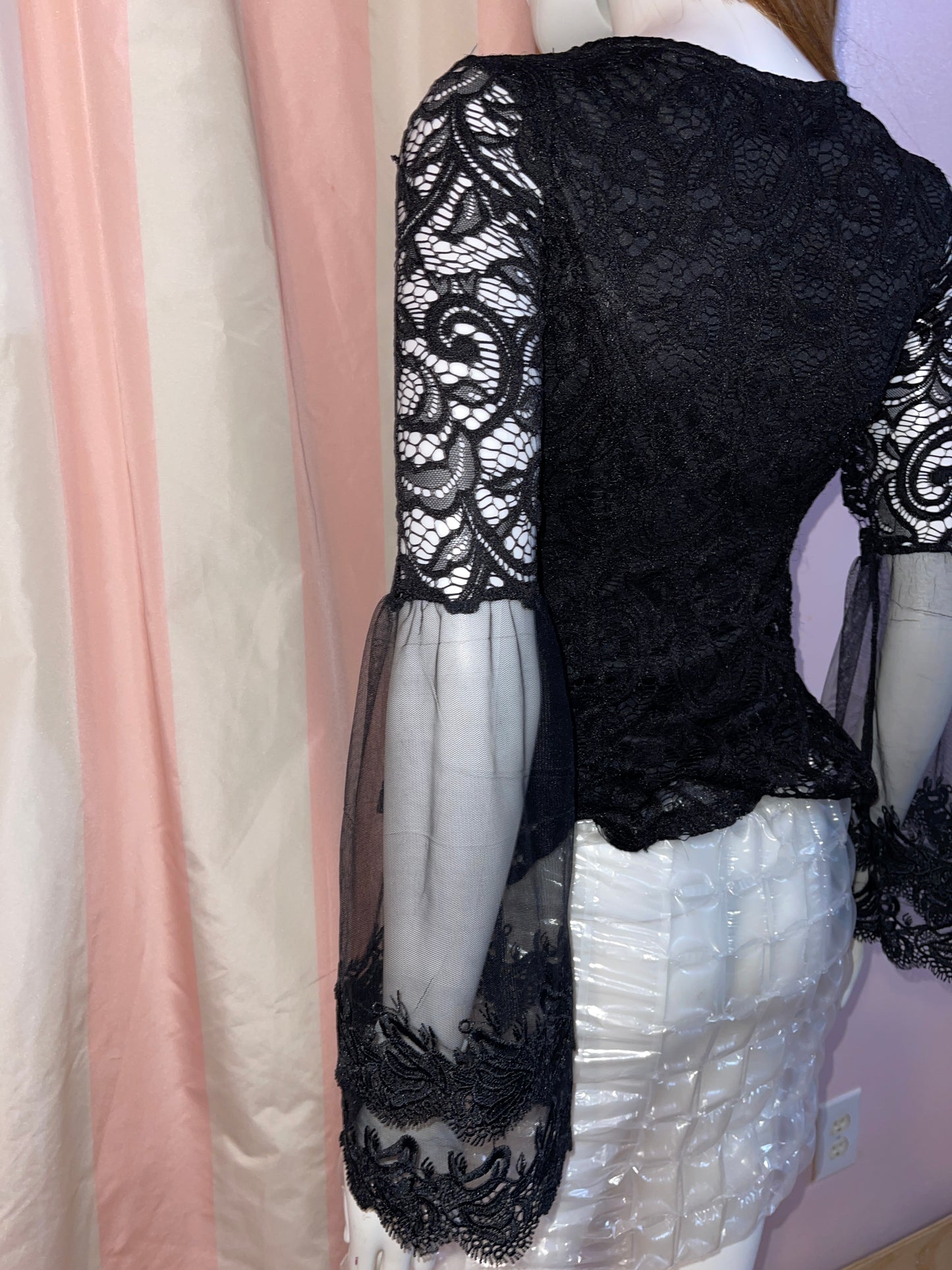 Black Lace Victorian Top & Bubble Skirt