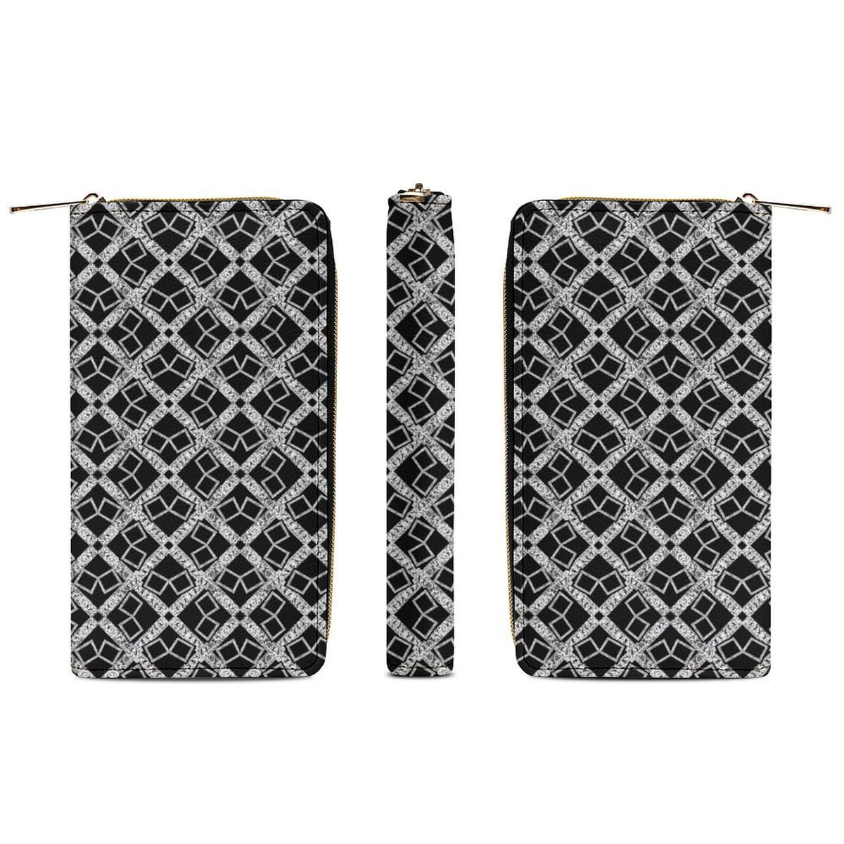 Leather Wallet with Zipper
