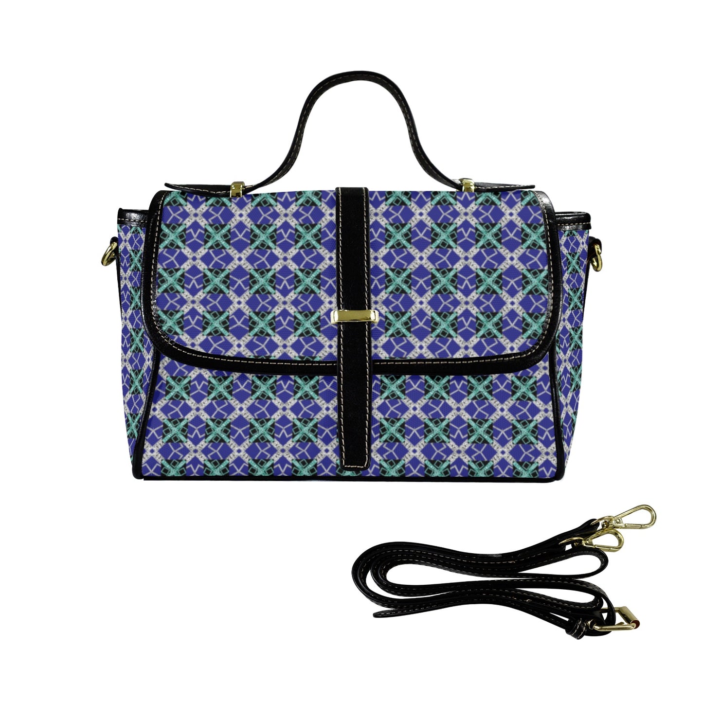blue 10 Multi-Function Satchel-Black (Model 1740)