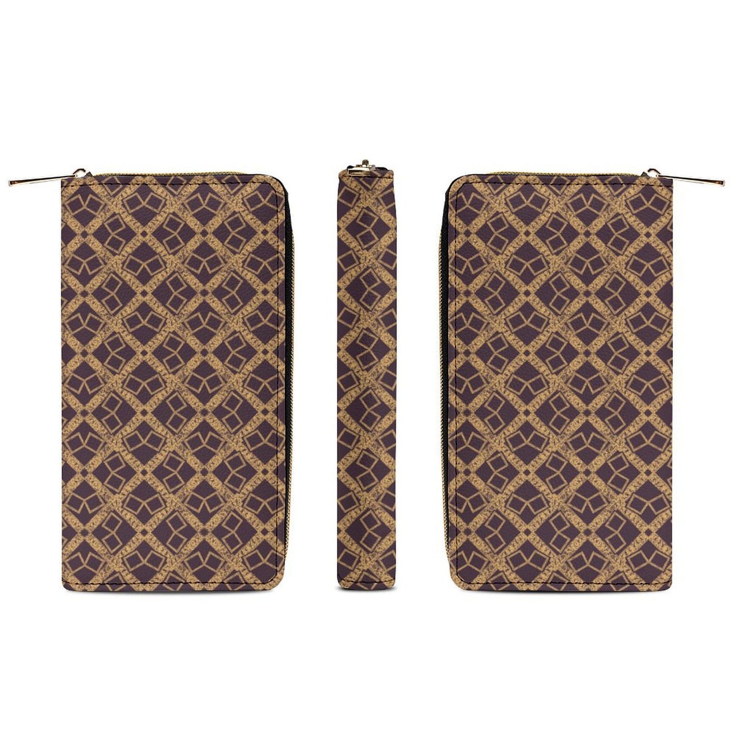 Leather Wallet with Zipper