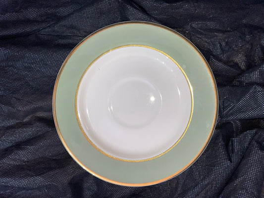 RENTAL GREEN GOLD WHITE TEA SAUCER