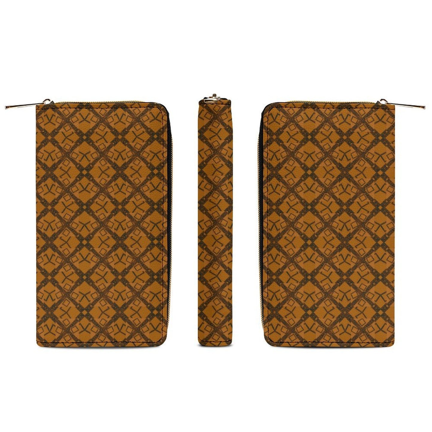 Leather Wallet with Zipper