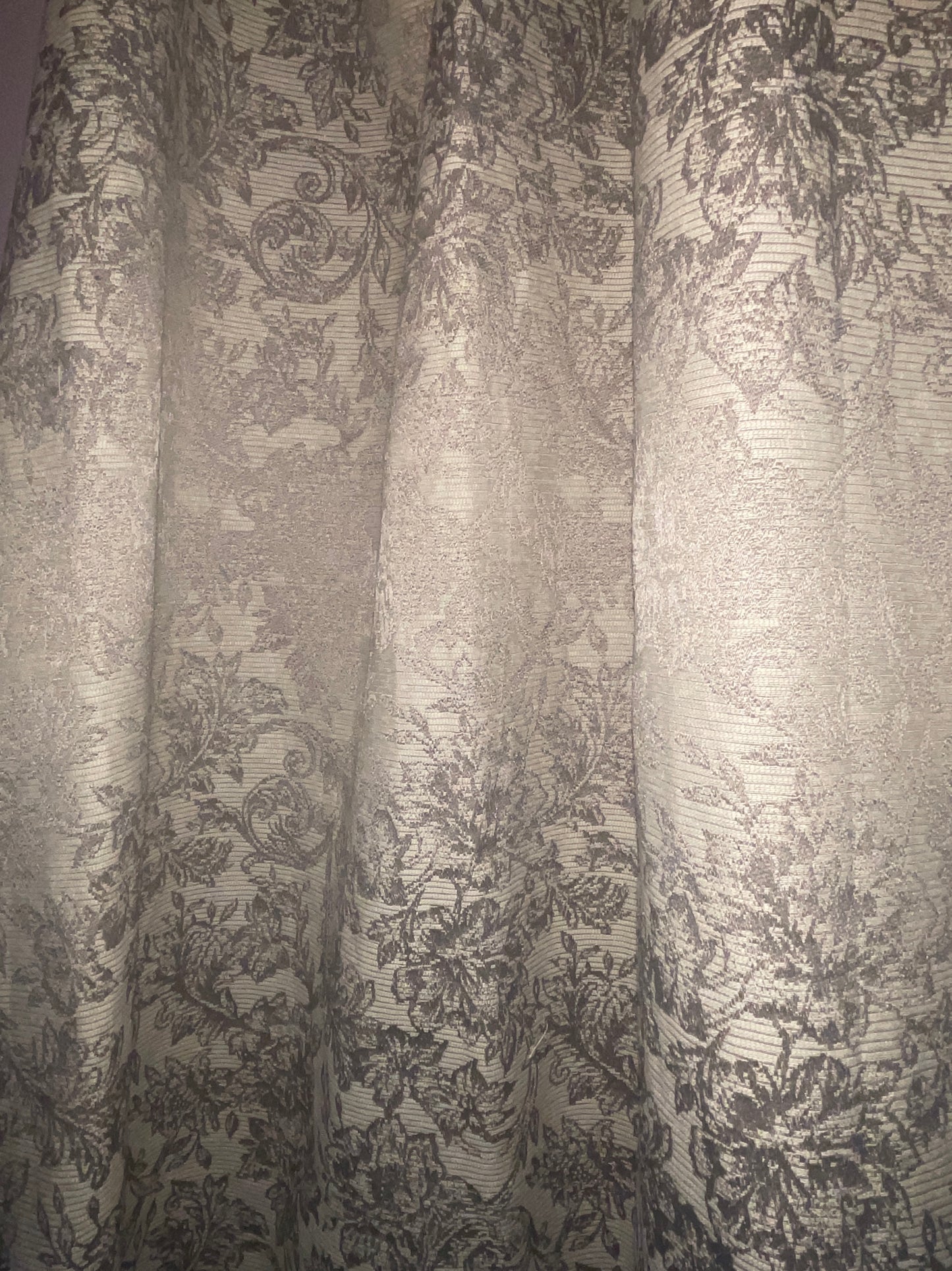 CURTAIN RENTAL TAN BEIGE GOLD BROCADE SATIN FLORAL BRIDGERTON FABRIC FRENCH VICTORIAN