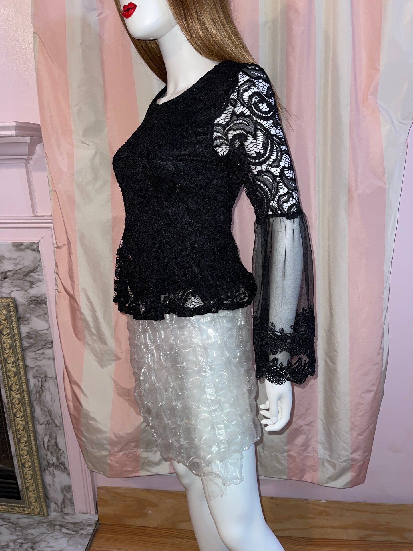 Black Lace Victorian Top & Bubble Skirt