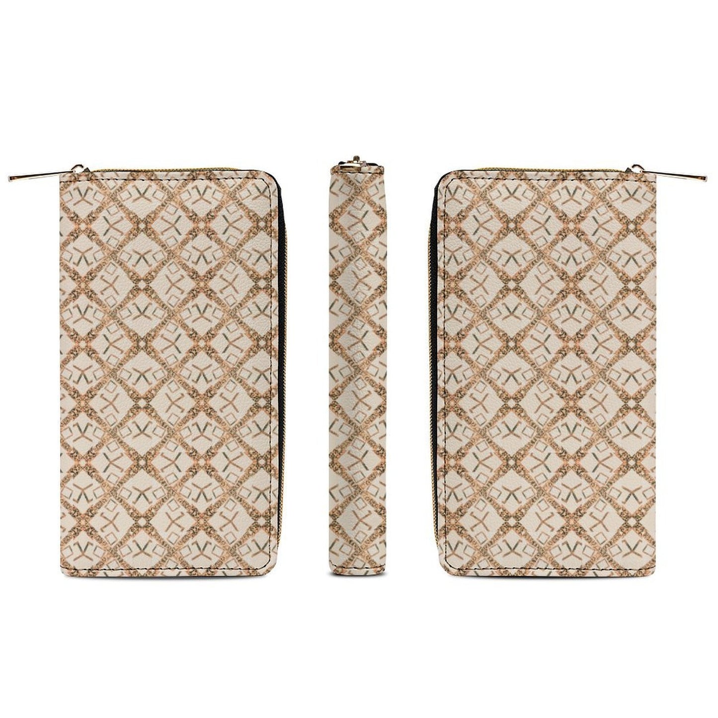 Leather Wallet with Zipper