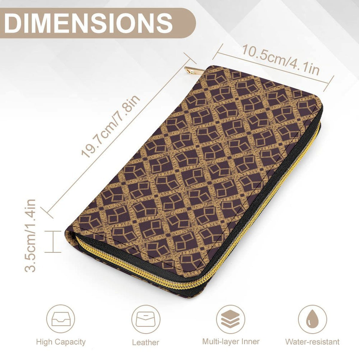 Leather Zipper Wallet