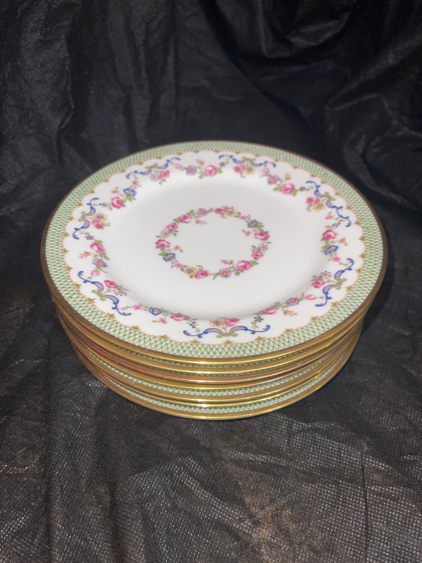 Plates dishes RENTAL VINTAGE Handpainted floral trellis china dessert appetizer plate