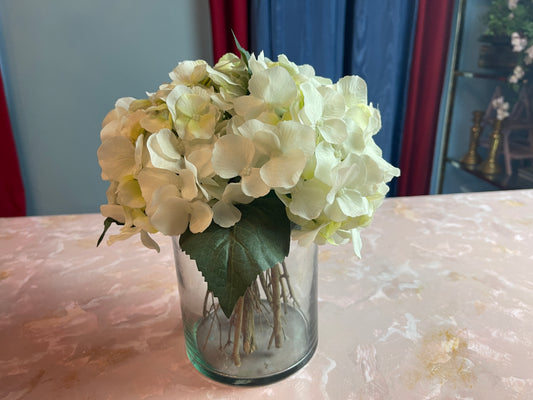 RENTAL FLOWER FLORAL WHITE MAGNOLIA GLASS VASE