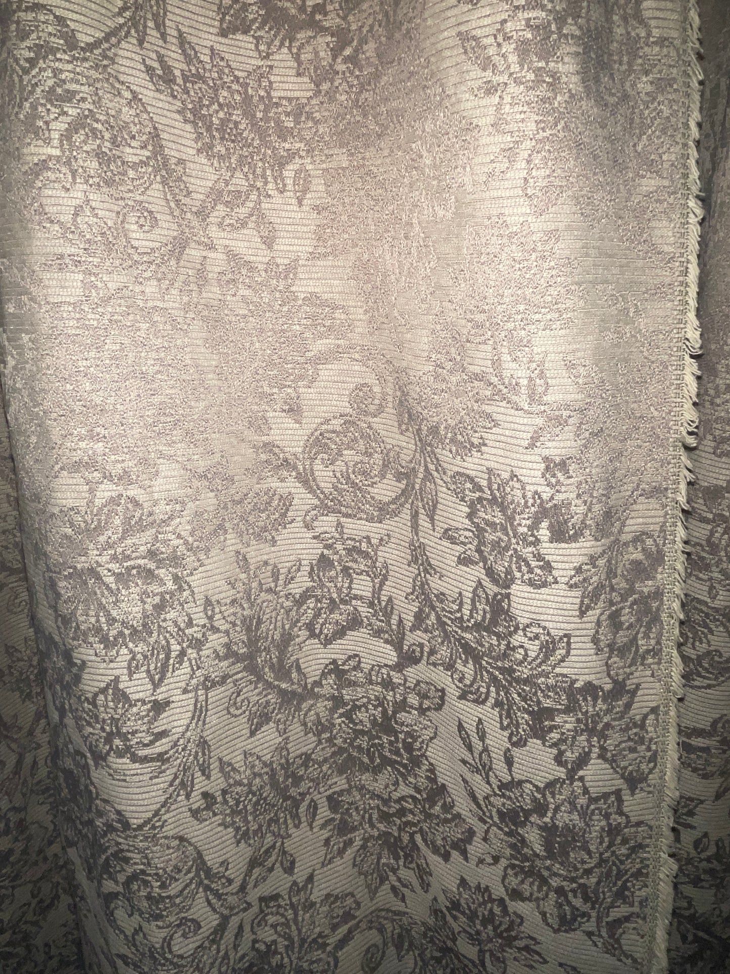 CURTAIN RENTAL TAN BEIGE GOLD BROCADE SATIN FLORAL BRIDGERTON FABRIC FRENCH VICTORIAN