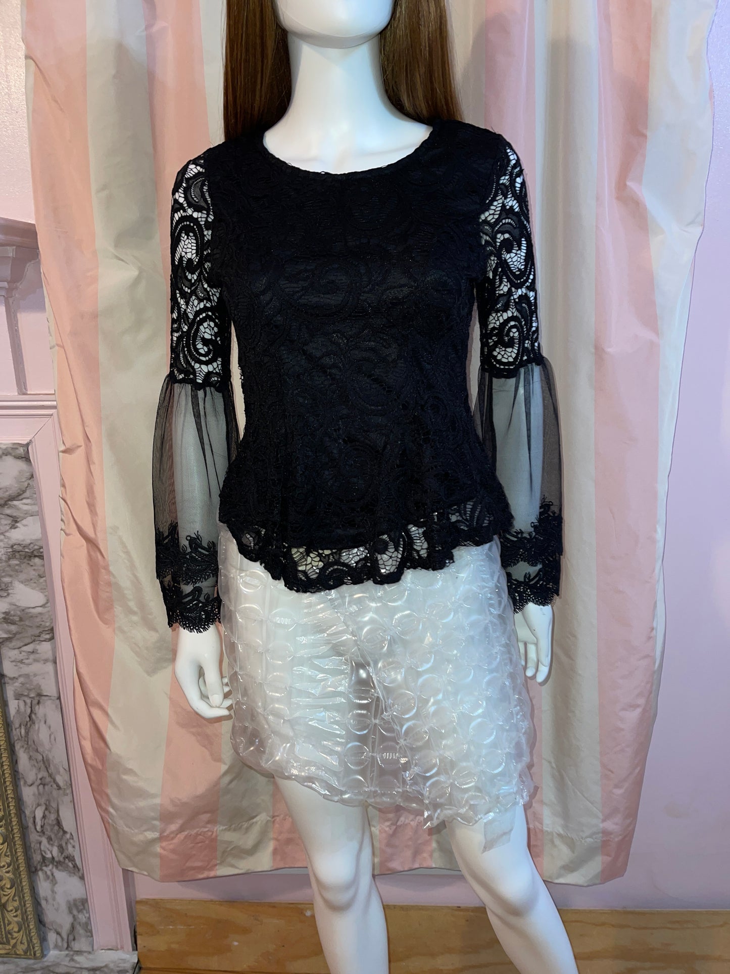 Black Lace Victorian Top & Bubble Skirt