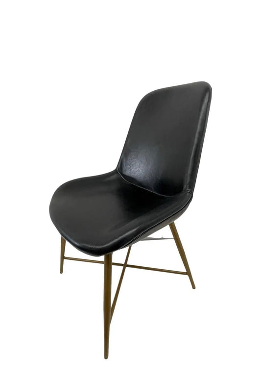 CHAIR RENTAL Modern Black Gray Leather Dining Chair