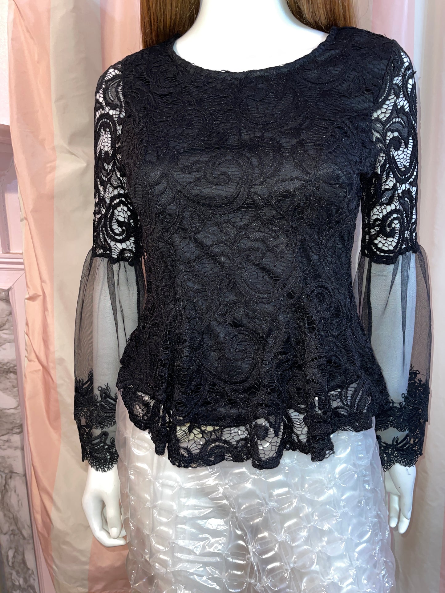 Black Lace Victorian Top & Bubble Skirt