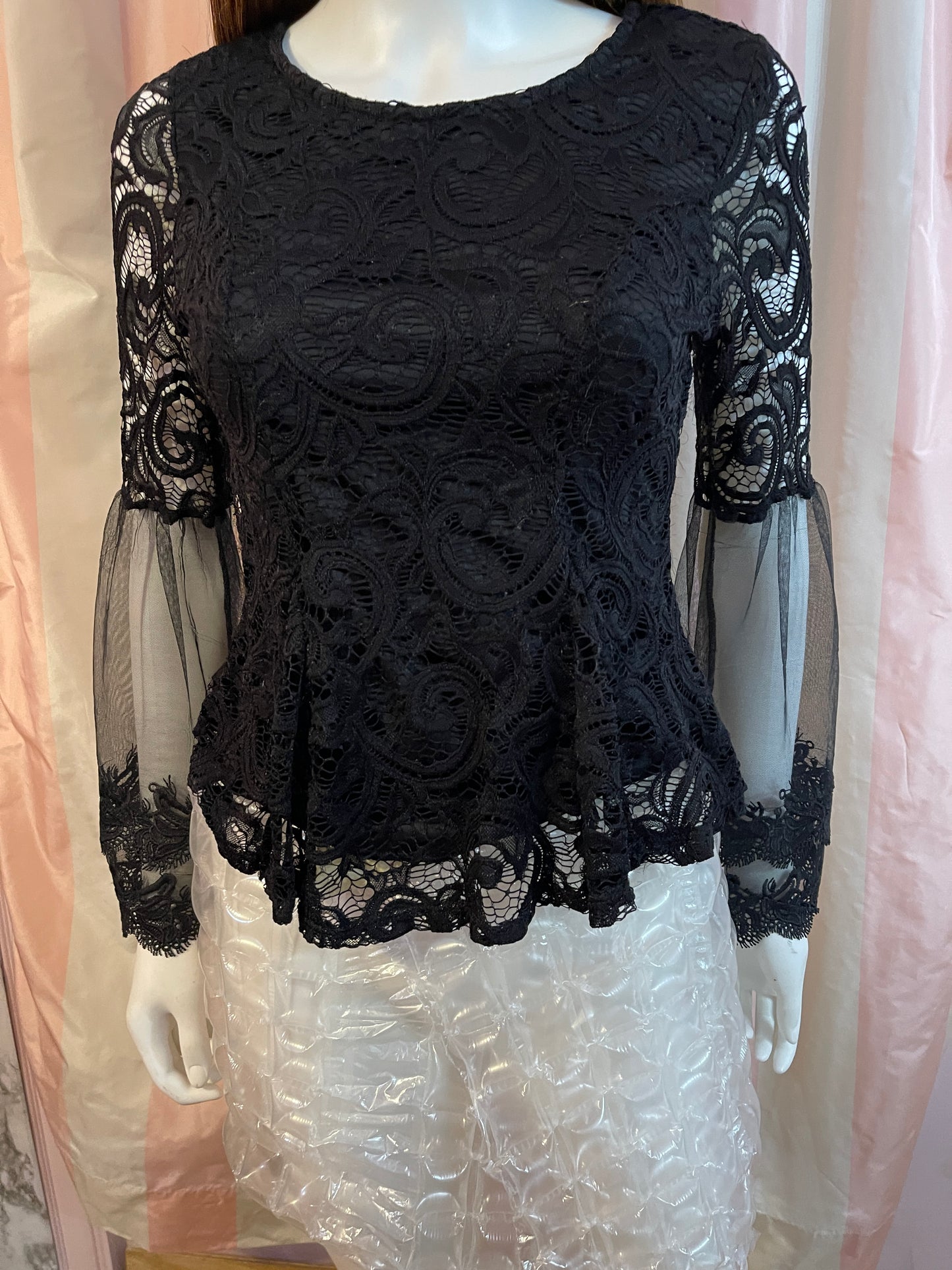 Black Lace Victorian Top & Bubble Skirt