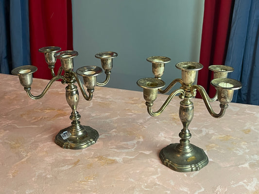 RENTAL ANTIQUE SILVER CANDLE HOLDERS CANDLEABRA