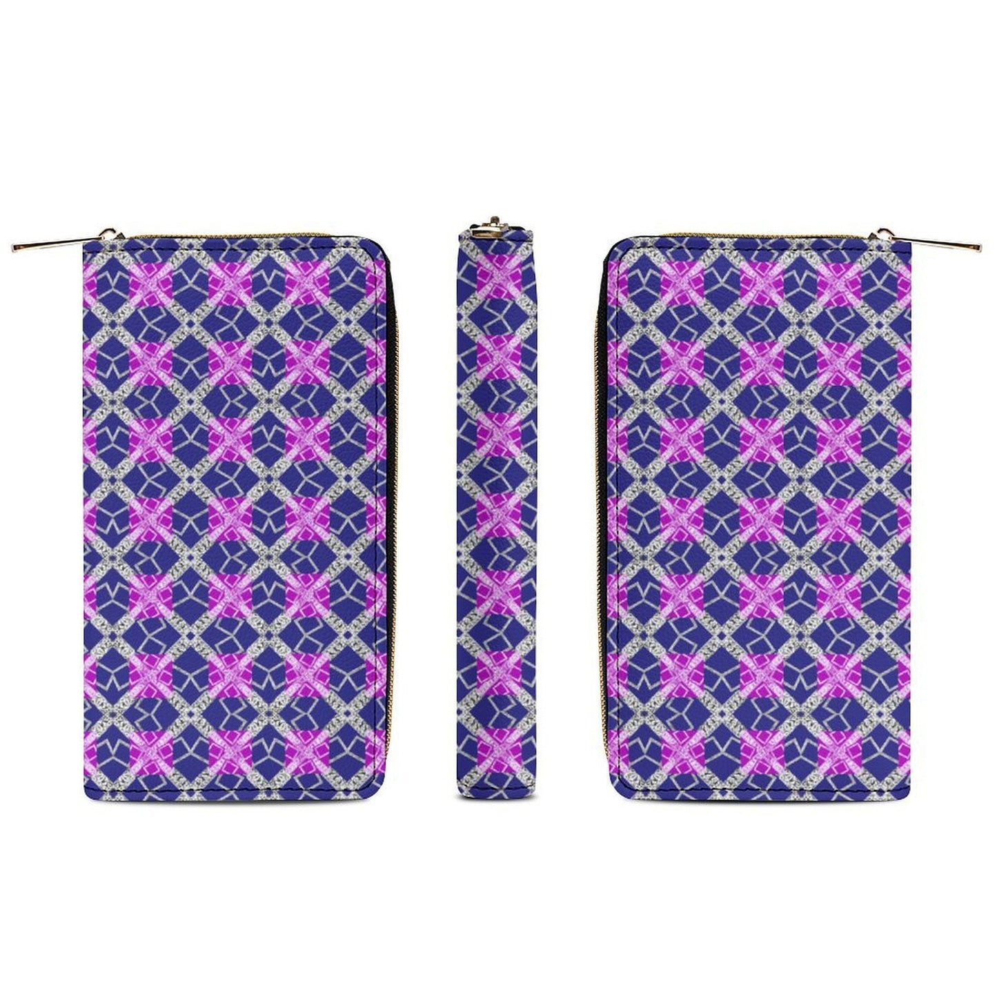 Leather Wallet with Zipper
