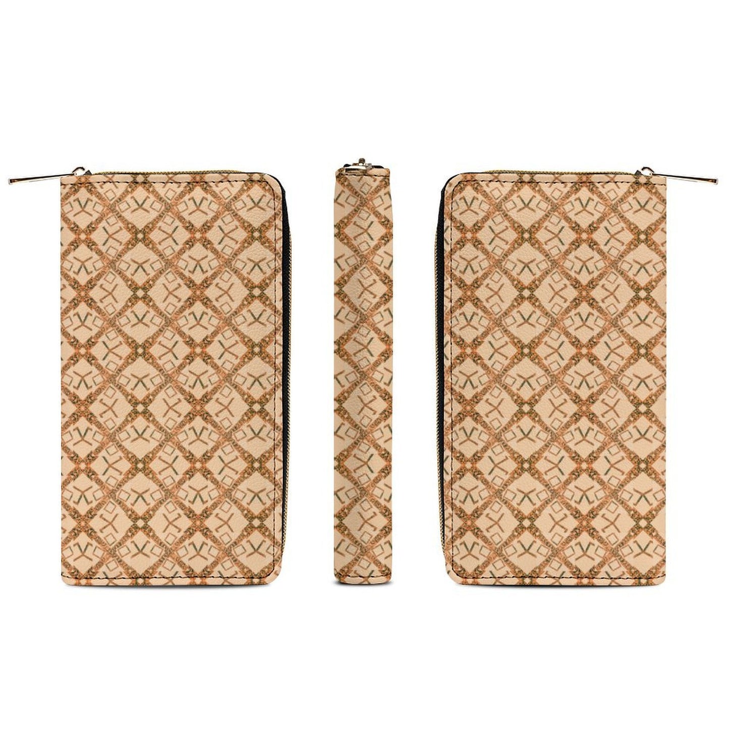 Leather Wallet with Zipper