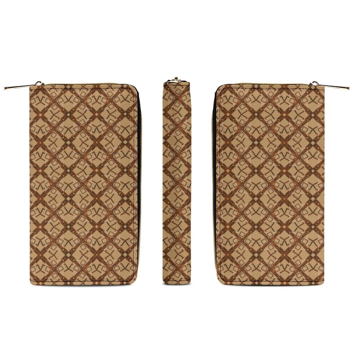 Leather Wallet with Zipper