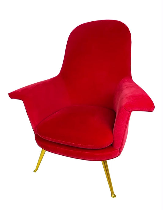 Modern Red Velvet Chair