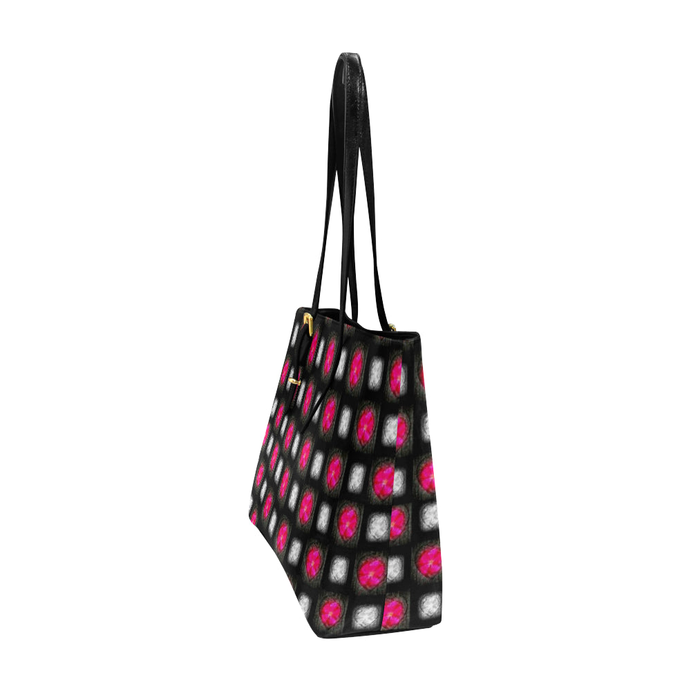 Bling Hearts Classic Leather Tote Bag e-joyer